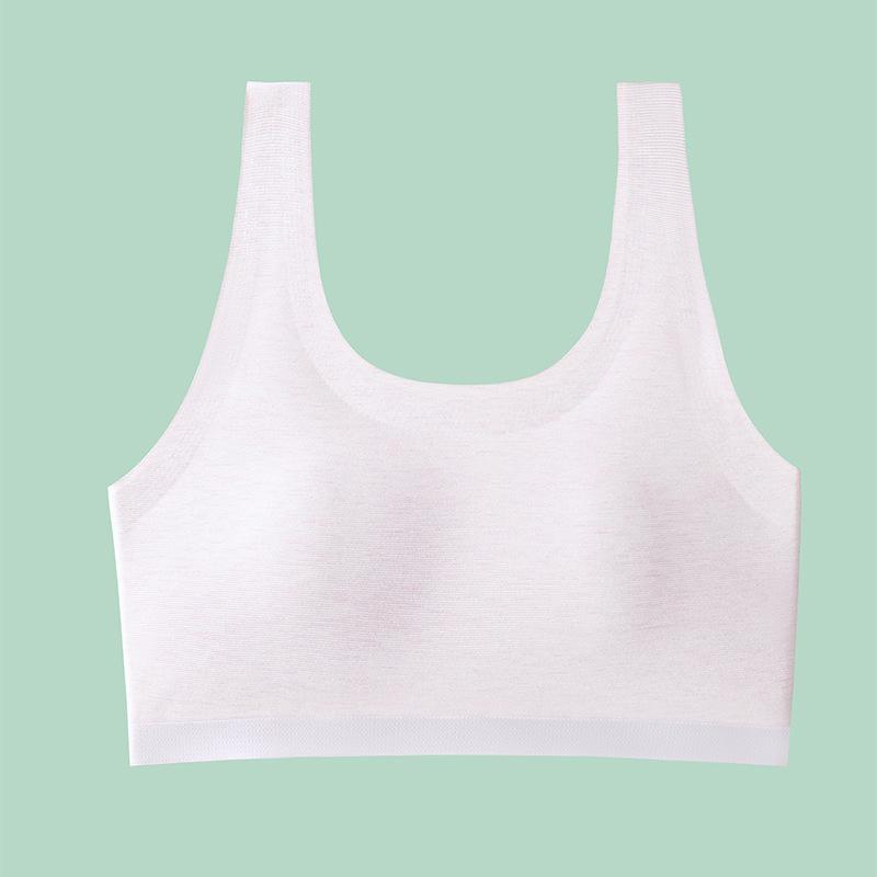 Second-stage development period seamless girls thin middle school students wear breathable skin-friendly small vest girls bra