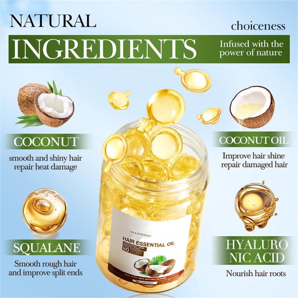 Масло Питательное Гладкое Уход За Волосами Масло Капсулы Мягкий Кондиционер 1мл