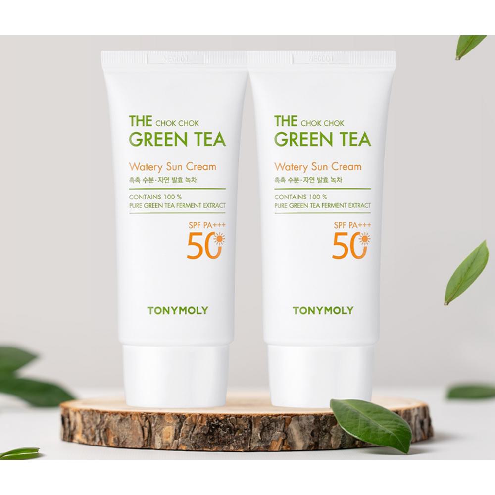 Tony Moly Увлажняющий солнцезащитный крем с зеленым чаем SPF50 PA+++ 50 мл 2 шт.