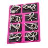 8Pcs/Set Useful Anti-rust Lightweight Mind Puzzle Children Adults Interactive Game Reliever Educational Toys for Adults