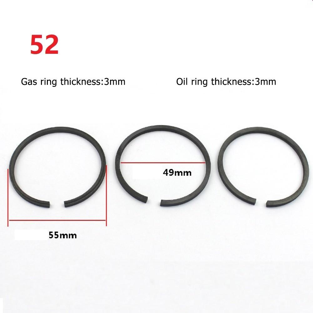 Прочные резиновые поршневые кольца для воздушных компрессоров - 3 штуки, совместимые с цилиндрами от 42 мм до 65 мм