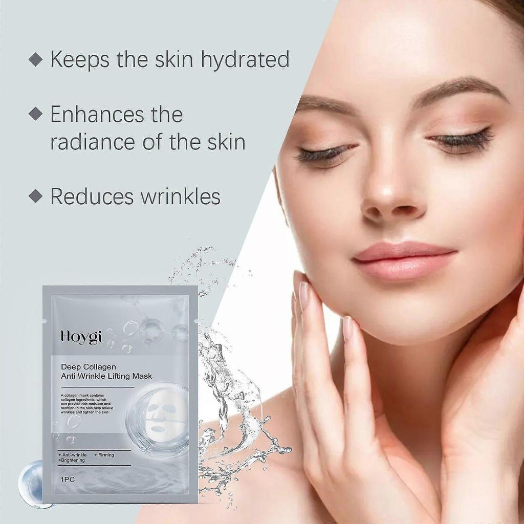 Hoygi Collagen Anti-Wrinkle Mask (Box Set) Facial Moisturizing, Hydrating, Firming And Reducing Fine Lines Mask