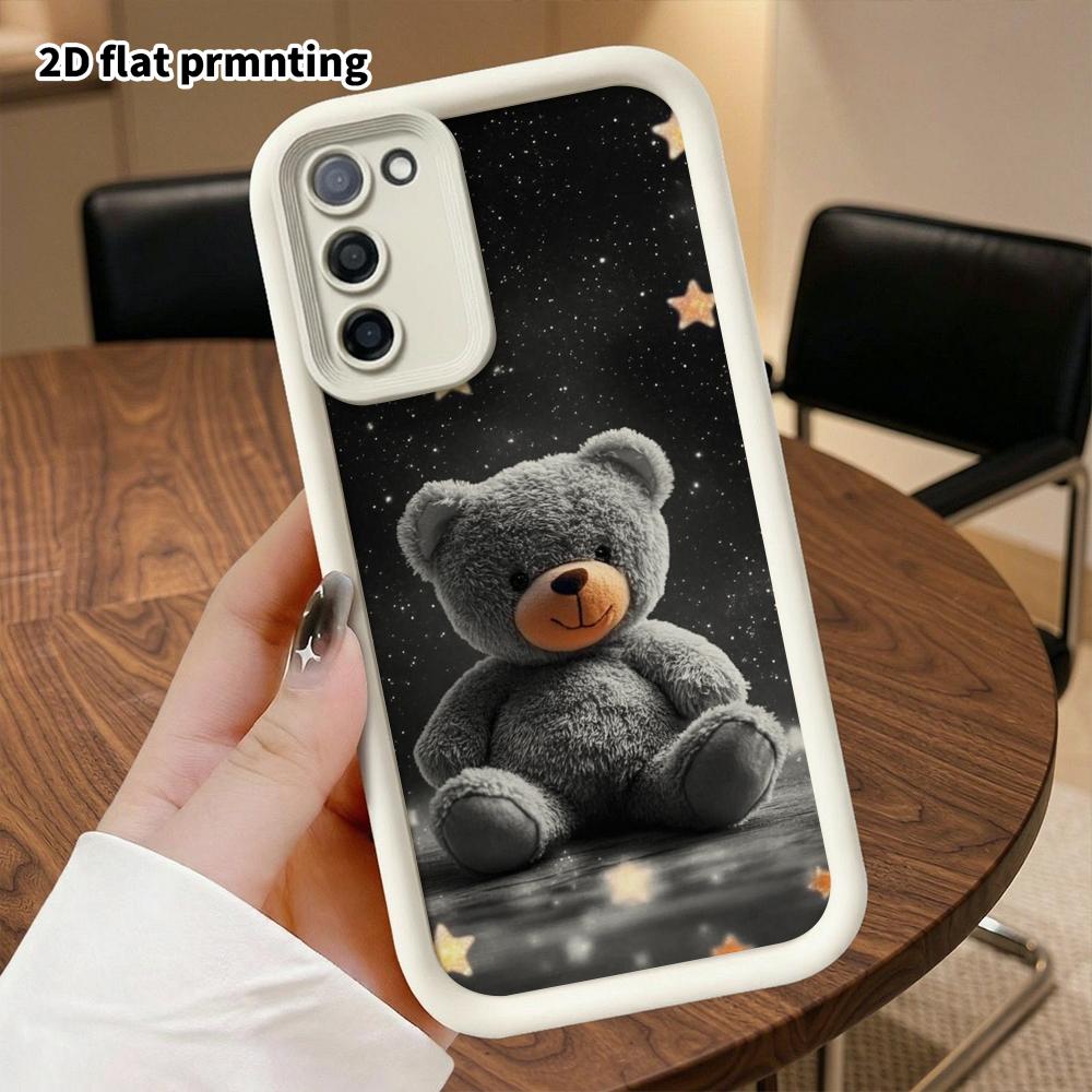 Phone Case: 2D flat, fits Samsung Galaxy A34 A35 M05 M06 S20 S22 S21 FE Plus 5G, plush little bear, perfect holiday gift for Christmas and Halloween