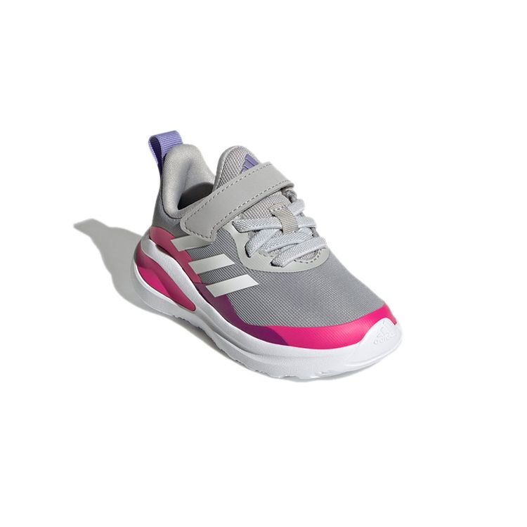 adidas Fortarun Эластичная шнуровка Верхний ремешок Удобные Легкие Прочные Низкие Кроссовки для ходьбы Детская обувь Серый H04131