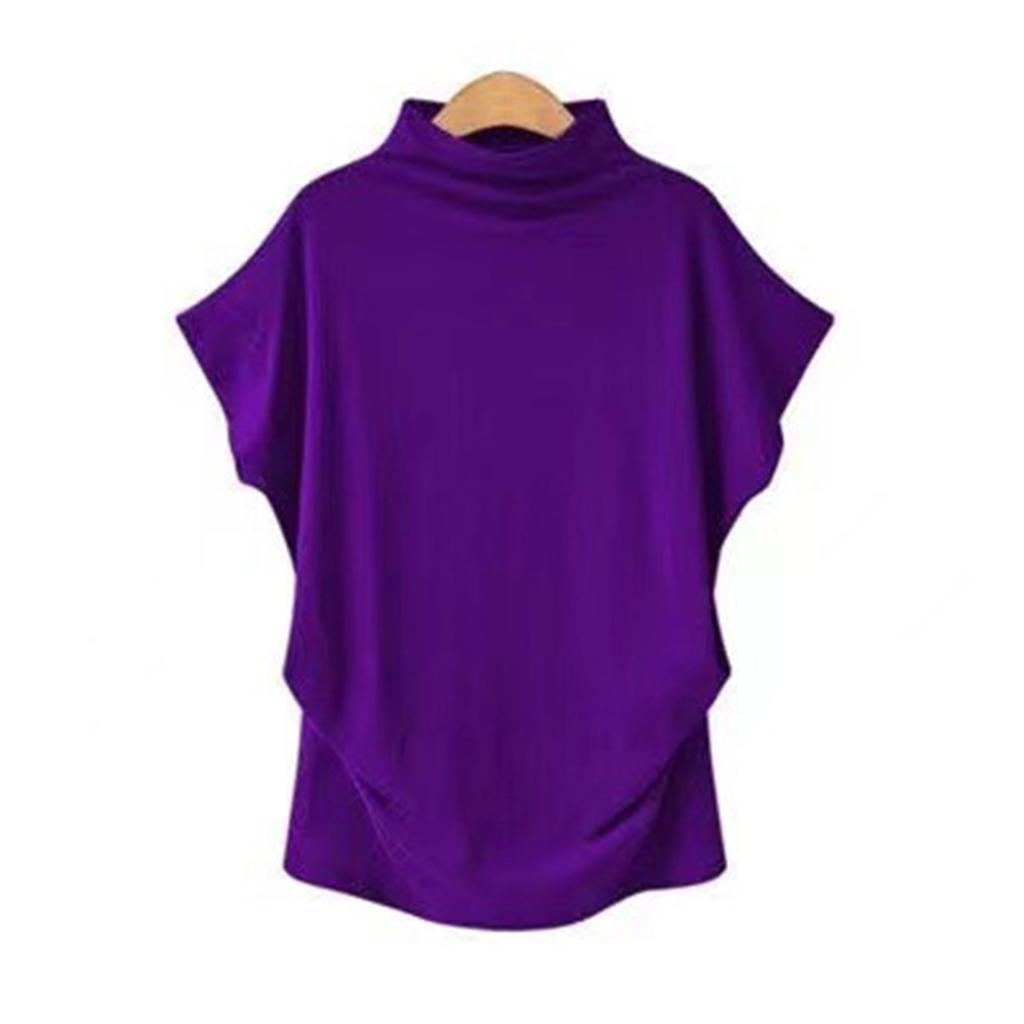 Женская водолазка с круглым вырезом и коротким рукавом