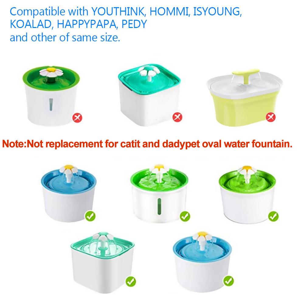 Фильтры для фонтана для кошек Сменные фильтры для диспенсера для воды для фонтана для кошек 8 шт.