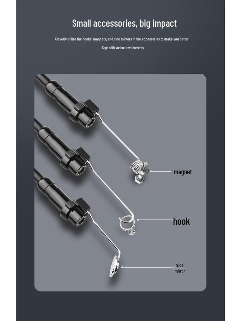 HD IPS Экран Визуальный Эндоскоп для Промышленности, Авторемонта, Обнаружения Нагара в Двигателе