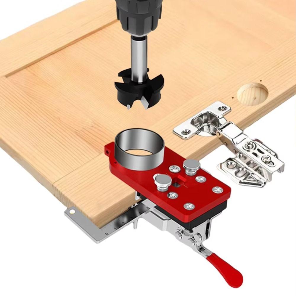 Fixture Ruler Hinge Drilling Jig Boring Hinge Hole Opener Template  Furniture Installation