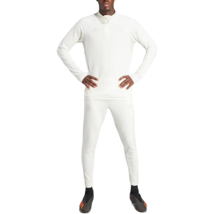 Adidas FC Bayern München Tiro 23 Slim Fit Pullover Raglan Long Sleeve Football Shirt Men Tops Off-White HY3251