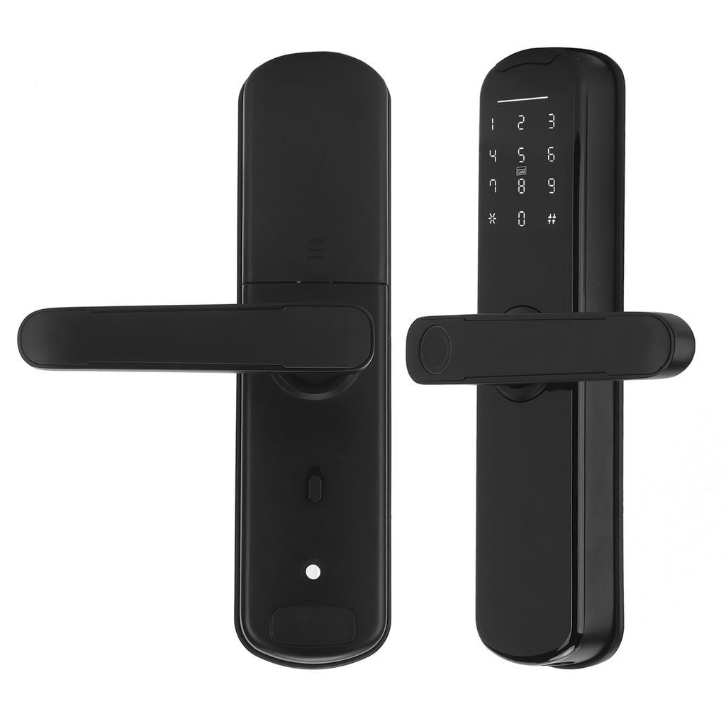 Умный замок для TUYA Fingerprint Black с механическим ключом Security Entry Aluminium Alloy для офиса