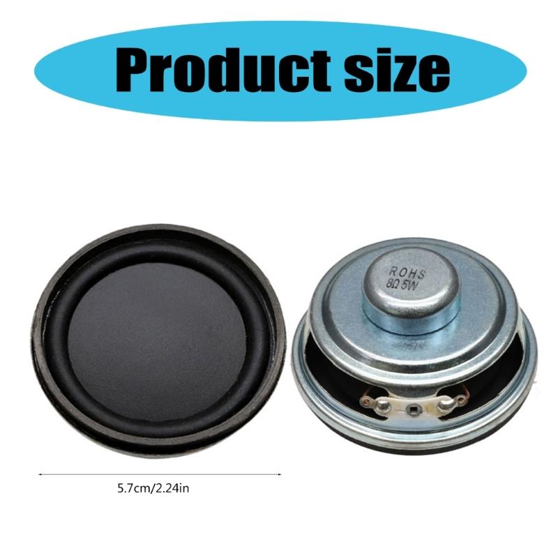 1 шт. Мощные 57-мм Металлические Динамики с Внутренними Магнитами 4 Ом Сабвуферные Динамики для Аудио Колонки Водонепроницаемые