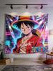 Декоративное настенное панно по аниме One Piece с персонажами Луффи, декоративная ткань для стены в гостиную, спальню, комнату в общежитии
