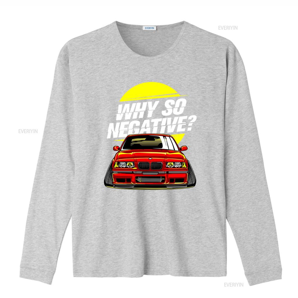 Why So Negative E36 M3 T Shirt Stance Drift Tuned Car for Him Her vintage Washed graphic streetwear Breathable