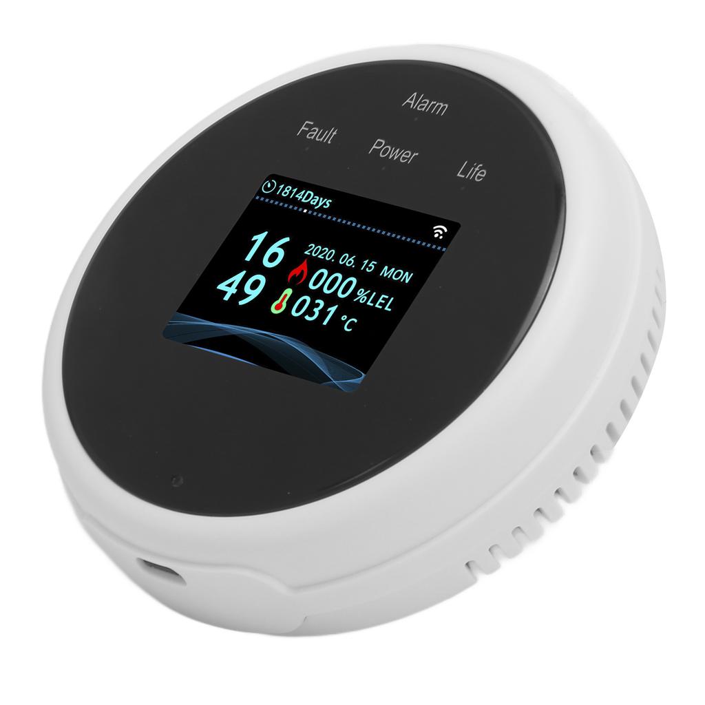 WiFi Combustible Gas Alarm Methane Natural Gas Leakage Detector Sound Light Warning for Tuya