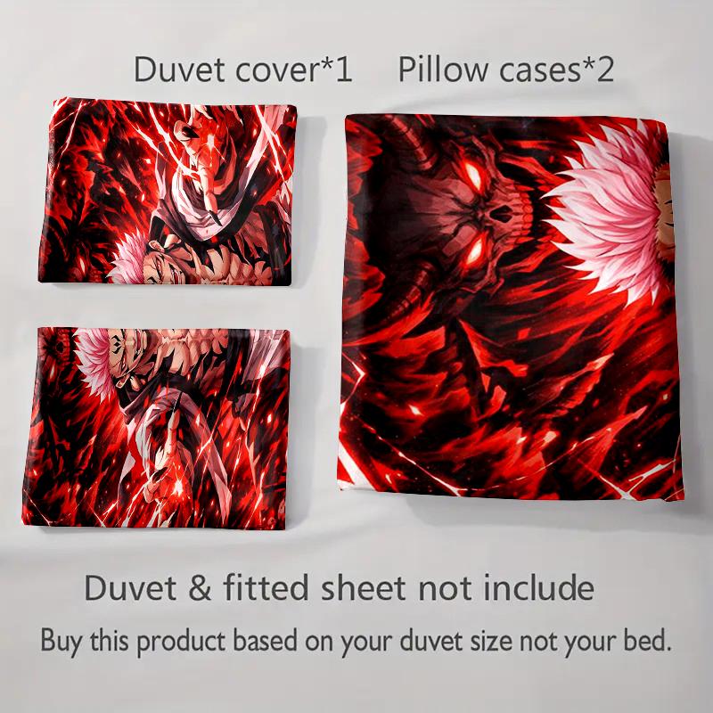 Fiery character design. Bedding Duvet cover sets Duvet covers Pillowcases gifts (1 * Duvet Cover 2 * Pillowcases, without duvet insert)
