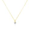 Prestige.J Solitaire Veil Pendant(18k necklace+14k pendant 2piece)