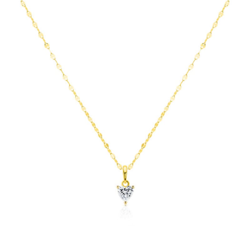 Prestige.J Solitaire Veil Pendant(18k necklace+14k pendant 2piece)