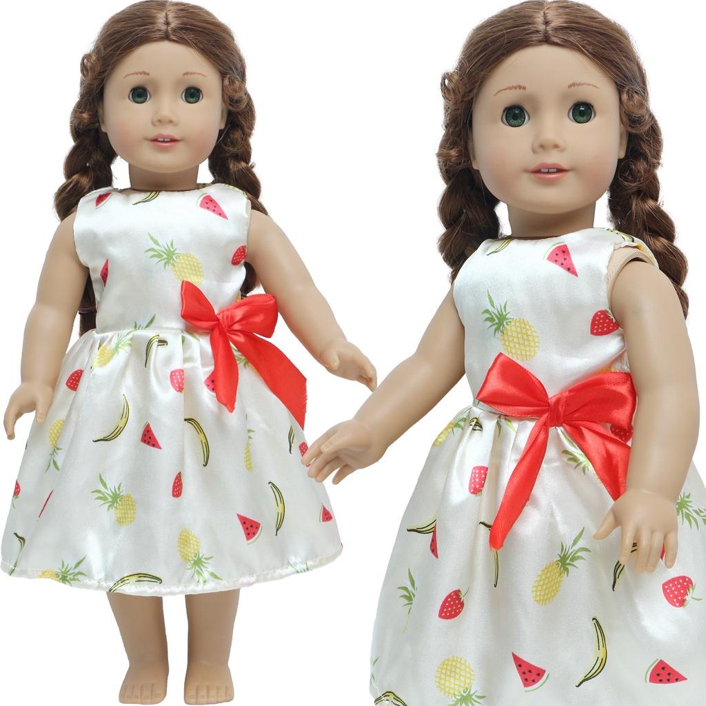 Платье для кукол 18 дюймов, милая юбка без рукавов, девичья одежда, аксессуары для кукольного домика, наряд для куклы 45 см, аксессуары для девочек, игрушка, подарок на день рождения