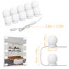 Vanity LEDs Mirror Lights Kit with 10 Bulbs Adjustable 10 Brightness & 3 Lighting Modes USB Mirror String Light for
