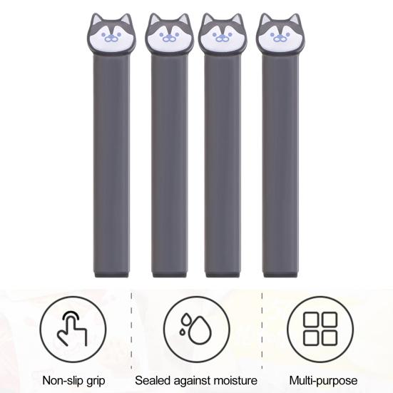 1/4 шт. уплотнительные зажимы для хранения продуктов, многоразовый зажим для сумки, герметик, предотвращает попадание влаги, дизайн зажимов для животных, кошек, щенков, кухонный инструмент