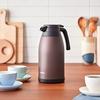 Zojirushi Нержавеющая сталь Ручной термос 1.9 л Вакуумная двойная стенка Широкое горло Настольный Теплоизоляция Сохранение холода Коричневый SH-RA19-TA