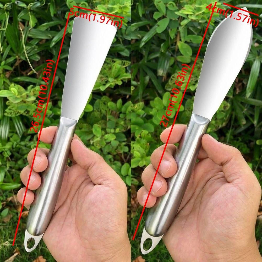 Thickened Stainless Steel Shovel Rustproof Transplanting Tool Garden Shovel Hanging Hole Labor-saving Planting Shovel