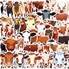 50Pcs Cute Cow Cartoon Stickers Animals Cattle Graffiti Kids Toy Skateboard Phone Laptop Luggage Sticker Decals