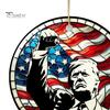 Рождественские украшения Трампа. Подвесное украшение на рождественскую елку в стиле Трампа. 2D акриловая подвеска для праздничного домашнего декора.