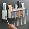 Toothbrush Shelf No-perforation Mouthwash Cup Tooth-brushing Cup Toothpaste Squeezing Device Toothbrush Cup Tooth-cup Set