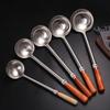 Stainless Steel Large Spatula for The Cafeteria, Wooden Handle, 1.5 Feet, Thickened and Lengthened Spatula, Chef's Wok, Wok, Strainer, Long Handle