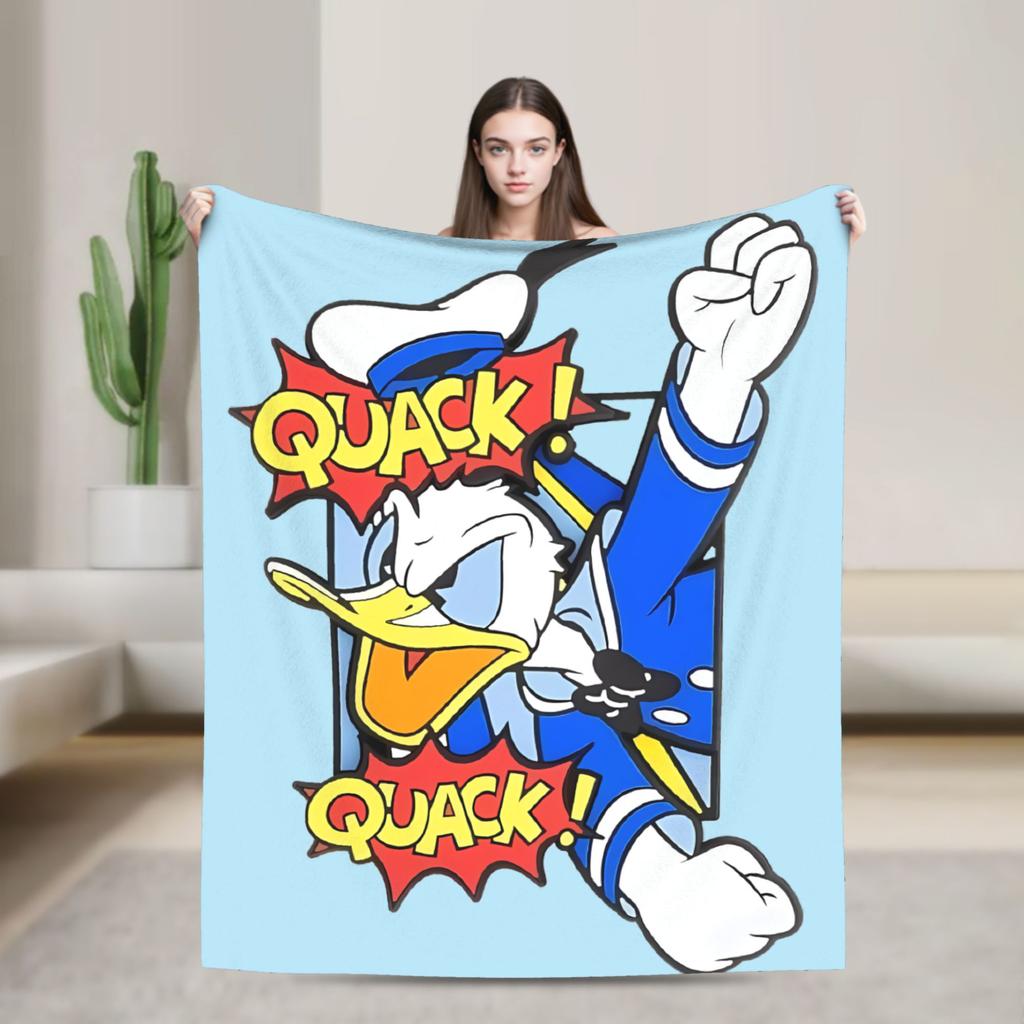Daisy Duck and Donald Blanket Super Warm Print Plush Throw Blanket For Kids Couch Chair Flannel Bedspread Bed Cover