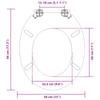 Soft Close Toilet Seat Set 2 pcs Deep Ocean Blue 44 x 38 cm