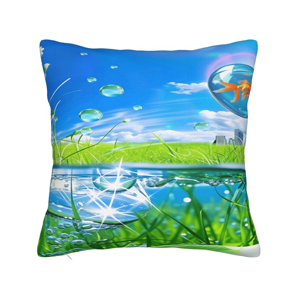 Наволочка с принтом кота в стиле Frutiger Aero Наволочка для стула, дивана, домашнего декора, современные наволочки