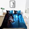2023 New Style Comforter Cover Set Cool Duvet Covers Highend 3D Wolf Printed Polyester Bedding Cover Set Fashionable Bedclothes