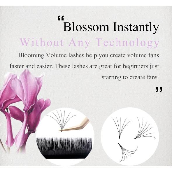 Easy Fanning Lashes 8-25mm Volume Russe Autofan Cilios Soft Professional Eyelash Extension Faux Natural Individual Eyelashes