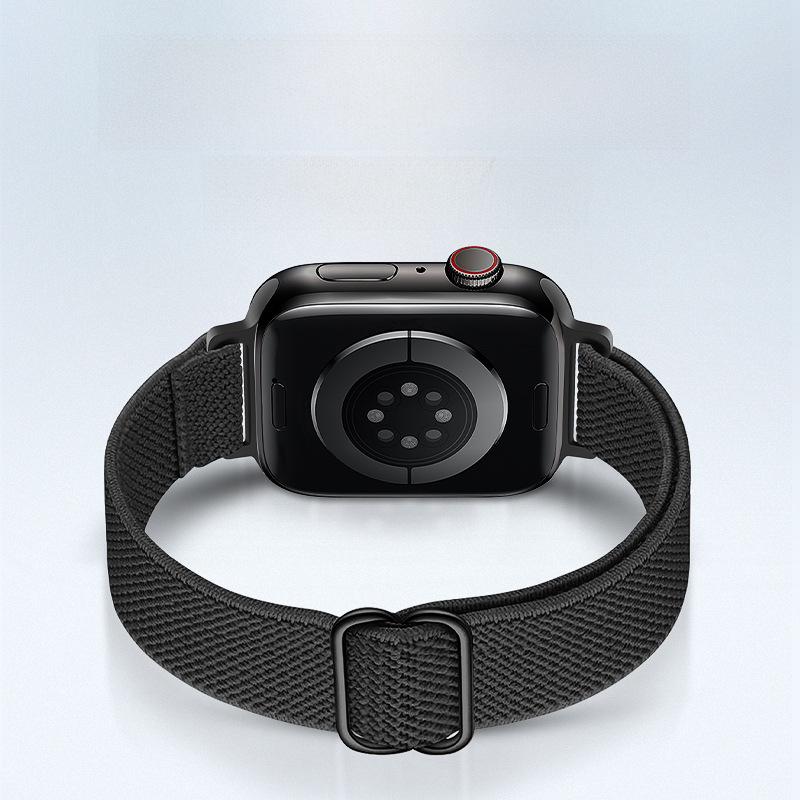 Совместимый ремешок для Apple Watch: Узкий эластичный нейлон с японской пряжкой, толщина 14 мм.