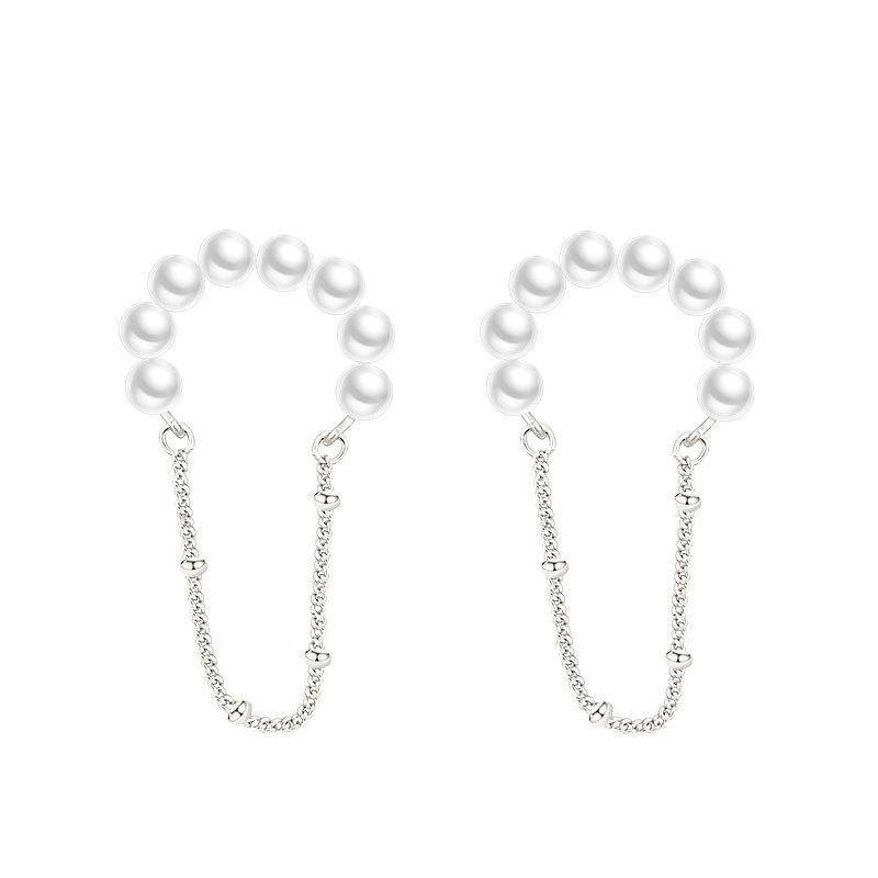 Не прокалывать Благополучие Материнская ракушка Жемчужина Кисточка Серьги-клипсы Ухо Косточка Клипса Фея Воздушные Серьги