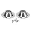 2PCS RV Table Base Cr Plated Aluminium Slick Surfaces 6 Holes Table Floor Mounting Base Plate