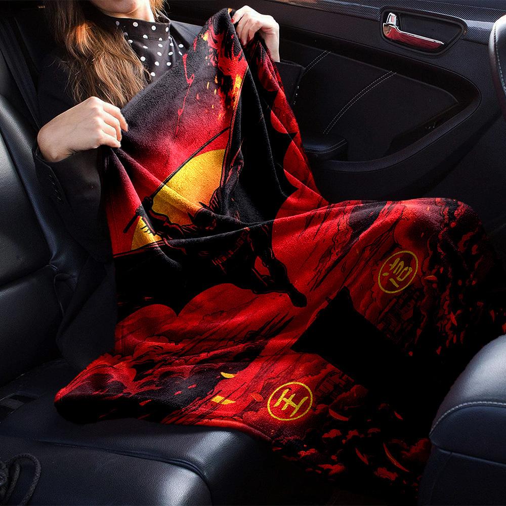 1pc Batman Chinese Flannel Blanket Soft Warm Throw for Home, Office, Travel, All-Season Cozy Bedding GiftL1146
