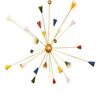 Beautiful 24 Light Brass Modern Mid Century Stilnovo Style Sputnik Chandelier