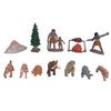 12pcs Historical Figurine Toys Prehistoric Life Scene Figures Animal Ornaments Playset12pcs