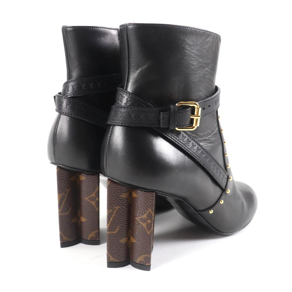 Excellent LOUIS VUITTON Ankle boots Monogram belt design leather Women 37 Used