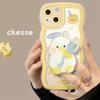 Cute Cheese Duck Stand Suitable for Apple 15 Promax Phone Case iPhone 14131211XR Women's 78Plus