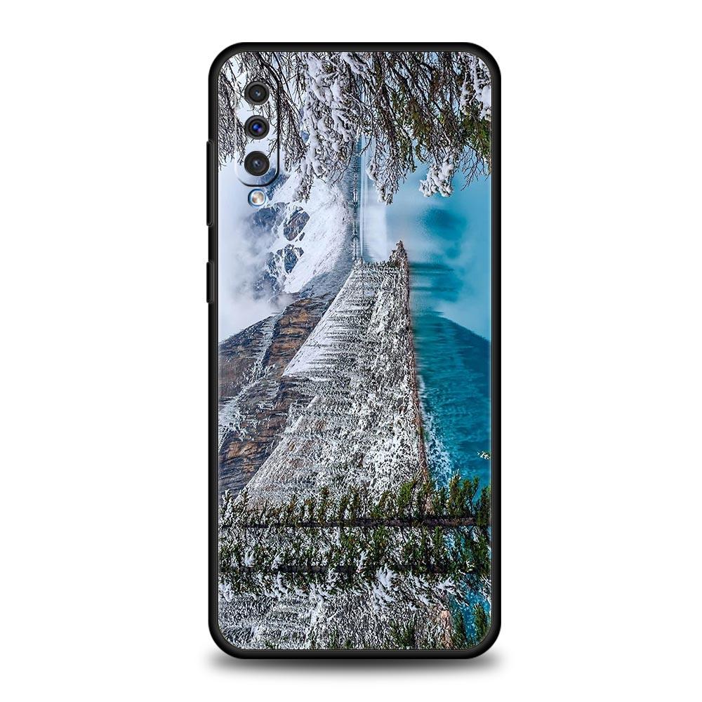 Зимний чехол для телефона с изображением природы и снега для путешествий для Samsung A12 A32 A50 A70 A20E A20S A10 A10S A22 A30 A40 A42 A52 5G A02S A04s