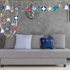 24pcs Wooden Sea Animals Hanging Ornament Ocean Themed Signs Decorations  for Wall Tropical Bar
