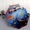 Otter, Autumn Leaves Theme 8 Bone Hand Automatic Folding Umbrella, Compact and Portable Design, A Perfect Gift for Birthday, Christmas or Bu