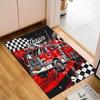 Custom Name Cartoon Excavator Rug for Living Room, Game Rooms, Office, Bedroom, Floor Mat Playful Design, fan gifts Christmas decor