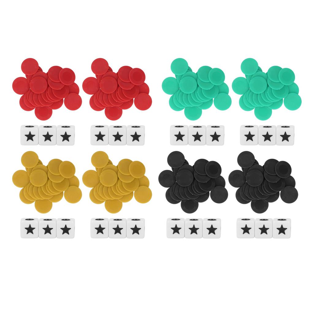 2 Set Left Right Center Dice Multipurpose Fun Innovative Interaction Dice Chip Game Set for Family P