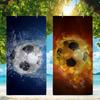 Спортивное полотенце с принтом футбольных мячей, быстросохнущее, пляжное полотенце, подходит для бассейнов, кемпинга, йоги и спортзала