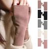 1 Pair Fall Winter Gloves Fingerless Knitted High Elasticity Touchscreen Non-slip Arm Warmers Arm Sleeves